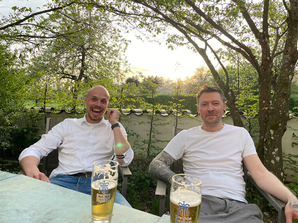 links Maik, Serviceleiter & rechts, Marcel, Küchenchef